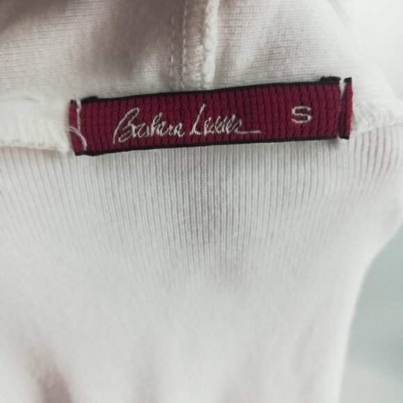 Barbara Lesser White Open Front Cardigan Size S - Picture 10 of 12